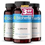 L Arginin Kapseln Hochdosiert 450 mg plus Vitamin B6-300 Stück Ideal für Männer und Frauen von BIOHERBA
