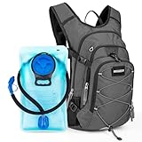 MIGGEEY Hydration Rucksack 18L mit Trinkblase 3L, große Lagerung Wandern Daypack für Männer Frauen, Fahrradrucksack, Laufrucksack Trinkrucksack, Wasserdicht Sportrucksack Hydration Rucksack