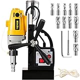 VEVOR Magnetische Bohrmaschine, 1100 W, Kernbohrmaschine, magnetisch, mit Ringfräsen, 11 Stück, Durchmesser 40 mm, Tiefe 125 mm, magnetisches Bohrsystem