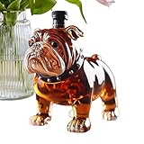 Whisky -Dekanter - Vintage Glas, Spirituosen -Display -Flasche | Eleganer Kristall Carafunny Dofe mit luftdichtem Stopper für Whisky Wodka Rum Speicher und Partypräsentation, Home Serving