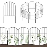 Dekorative Gartenzaun,10 Stück Tier Barriere Zaun,Gewölbte Zaun,60cm (H) X 3,3m (L) Metallzaun für Hunde, Kaninchen,Landschaftsbau,Terrasse,Hof,Garten