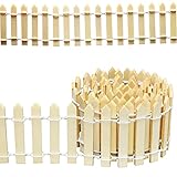 Miniatur-Gartenzaun HolzzaunFlexibler Miniatur-Zaun, Miniatur Zaun Gartenzaun Holz, verwendet für Miniaturlandschaft Puppenhaus Blumentopf Fee Gartendekoration Die Farbe des Holzes 100cm*5cm