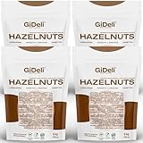 GiDeli haselnüsse Ungesalzene 4 x 5kg geschält als Snack, Backzutat und zum Verfeinern von Speisen roh, naturbelassen doypack