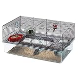 Ferplast Hamsterkäfig, FAVOLA Nagerkäfig, Kleintierkäfig, Hamsterzubehör inklusive, 60 x 37 x h 30 cm.