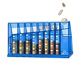 ECB Münzsortierer Euro Spardose | Für Büro und Kinderzimmer | Als Geschenk für Erwachsene und Kinder | Hergestellt aus recyceltem Material | Abschließbar (mit Schlüssel) | Transparent Blau