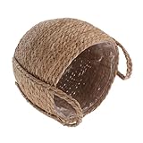 UPKOCH Natürlicher Seegras-blumenkorb mit Griffen Handgewebter Kleiner Dekorativer Pflanzkorb aus Rustikalem Seegras Atmungsaktiver Übertopf für Innenräume Balkon Wohnzimmer und