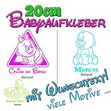 Babyaufkleber Sticker Wunschname Wunschtext Boy Girl Mädchen Junge 20cm lang