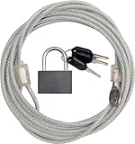 Stahlseil mit Schloss ummantelt 3m x Ø 4mm