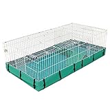 MidWest Homes for Pets - Guinea Habitat Plus 171GHP Meerschweinchen-Gehege mit Trennwand und aufklappbarer Oberseite, waschbarer PVC-Canvas-Boden, erweiterbarer Kleintierkäfig für Meerschweinchen