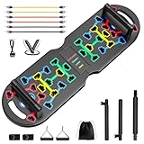 Premium Liegestützbrett Set Liegestützgriffe Push Up Board Verbessertes Konzept 2024 Liegestütze Brett Homeworkout 10 in 1 Push Up Bar Home Gym Liegestütze Fitnessgeräte für Zuhause