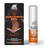 Arnica Suprema 98 Gel 100 ml mit Arnika, Teufelskralle, Minze und Lavendel für lokale Massagen, Arnika für Pferde, menschliche Verwendung für Muskelmassagen, 100% BIO und Made in Italy I Rimedi dei