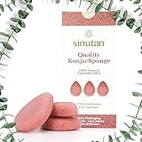 Sinutan® Konjac Sponge | 100% Natural (Set of 3) (Rot)