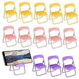 HOMSFOU 30 Stück Smartphones Mini Klappstuhl Stuhl Handyhalter Klappstuhl Handyhalter Kunststoff