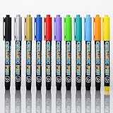 RiyaNed porzellanstifte spülmaschinenfest，Wasserfester porzellanstift 1.0-3.0mm，12 Farben Geeignet für Zeichnungsmuster und Designkreationen auf verschiedenen Porzellan.