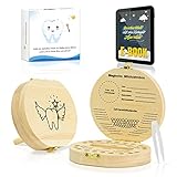 Mayphros Creations: Zahndose Milchzähne mit Namen zum Aufstellen | FSC-zertifizierte Zahnbox für Milchzähne Junge & Mädchen mit Display Funktion | Erinnerungsbox Baby Geschenke zur Geburt | Holz