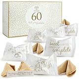 WeddingTree Glückskekse Hochzeit 60 Stück - Glückskeks Liebe - Verschiedene Sprüche zur Hochzeit - Made in Germany