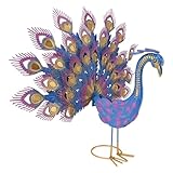 Zoeyilan Peacock Statue, Garden Decor, Metal Elegant Peacock Yard Art Lawn Decoration for Outdoor Yard Art Lawn Backyard Porch Pond Pool Indoor Decoration Sculpture Weatherproof