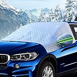 auvstar Frontscheibenabdeckung, Auto Windschutzscheibenabdeckung, Winter Scheibenabdeckung für Seitenfenster Seitenspiegel, Gegen Schnee Frost EIS Staub Sonne, Passt für Autos und SUV