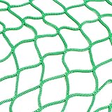 Wiltec Ladungssicherungsnetz 4x2m Grün Masche 4,5x4,5 cm Stärke 3 mm Polypropylen Transportnetz für Anhänger mit Randkördel Witterungsbeständig Ladung Sicherheit