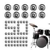 Percussion-Trommel-Becken-Ring, Glockenringe, 50 Stück -Ring Becken Ching Ring, Trommelring, Jingle-Effekt, Glockentrommel, Zubehör für Partys