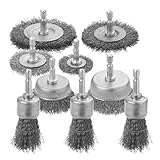 Drahtradbürste – Drahtbürste zum Reinigen von Rostfarbe | 1/4 Zoll Sechskantschaft Drahtbürste für Winkelschleifer,