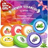 Qivatex Geschenke für Frauen: Duschdampfer Aromatherapie Geburtstagsgeschenke für Frauen, Mama, Oma, SPA Stressabbau Badebomben Weihnachtsgeschenke Geschenke Adventskalender Füllung (8 Stück)