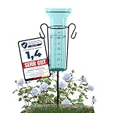 Oramics Regenmesser mit Erdspieß aus Metall – 75 cm – Regenmengenmesser bis zu max. 40 mm/m² mit großer Skala, Wetterstation um Regen zu messen, Wassermesser für Garten und Terrasse