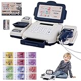 Spielkasse | Scanner Inklusive Komplettem Mathe-Lern- Und Einkaufs-Spielset,Rollenspiel Einkaufen Supermarkt Ladenkasse,Für Vorschulkinder Mädchen Kinder Und Tochter