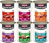 animonda GranCarno Adult Herzhafte Variation (6 x 800 g), Hunde Nassfutter für ausgewachsene Tiere, Nassfutter für Hunde mit 100% frischen, fleischlichen Zutaten, Hundefutter ohne Getreide