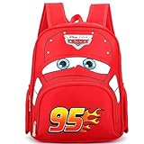 MccQueen Rucksäcke, MccQueen Kinderrucksack Cars Cartoon Büchertasche Süß Kindergartentasche Unisex Rucksack Tasche Mode Anime Schultaschen Wasserdicht Daypack für Kinder Geschenk