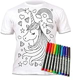 Splat Planet Einhornstern T-Shirt Magisches T-Shirt Zum Ausmalen Mit 10 Ungiftigen, Waschbaren Zauberstiften – Färben Sie Ihr T-Shirt, Färben Und Waschen Sie Es Weg Und Wieder EIN (5-6 Years)