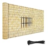 Generisch Schilfrohrmatte Bambus Sichtschutz Zaun 50-165cm X 100-1000cm Balkon Windschutz Sichtschutz Blickdicht Für Garten Balkon Terrassen