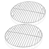 HaWare Abkühlgitter Rund 2er Set, 100% Edelstahl Kuchengitter Auskühlgitter zum Backen Kühlen Dämpfen, Idea für Topf/Ofen/Backform/Kuchenform, Ofen- und Spülmaschinenfest (27cm)