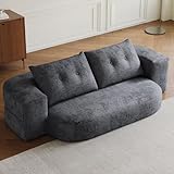 LNRLZYLS Schlafsofa 2-in-1, Klappsofa mit Schlaffunktion, modernes Funktionssofa 200×100×70 cm, platzsparendes Sofa Bett für Wohnzimmer & Gästezimmer, Chenille Stoff, Grau