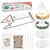 NBEADS Metall Perlenwebstuhl Kit, einschließlich Glassamenperlen elastischer Faden Perlennadeln 304 Edelstahlschlitten am Ende Verschlussrohr Perlenperlen für Schmuck Herstellung Armbänder
