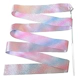 YIGZYCN Funkelndes Tanzband Bänder Für Rhythmische Gymnastik Tanzband Luftschlangen Für Kinder Passend Für Tänzer Stick Twirling