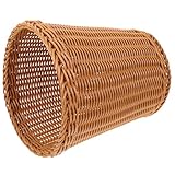 KOMBIUDA Großer Geflochtener Abfalleimer Aus Rattan Multifunktionaler ülleimer Für Küche Büro Und Wohnzimmer Rundes Design Ideal Zur Aufbewahrung Von Und