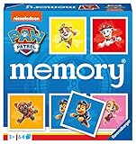 Ravensburger - 20887 - Paw Patrol Memory, der Spieleklassiker für alle Fans der TV-Serie Paw Patrol, Spiel b 3 Jahren, Merkspiel für 2-8 Spieler, tolles
