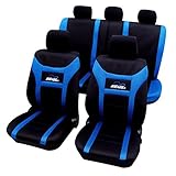 WOLTU AS7260 Universal Schonbezüge für Auto Sitzbezug Sitzschoner Autositzbezug, Super Speed, schwarz-blau