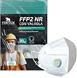 VENTUX SAFETY EQUIPMENT FFP2 NR Maske mit Ventil || Atemschutzmaske CE Zertifiziert || Einzeln Verpackt || Ergonomische Passform || Staubschutzmaske für Arbeit, Bau & DIY (20)