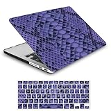 FFBOFFC Hülle Kompatibel mit MacBook Air 13,6 Zoll 2022 2025 Freisetzung A2681 A3113 A3240 mit Liquid Retina Display, Plastik Hartschale Schutzhülle Cover & Tastaturschutz, Lila Schlange