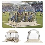VEVOR Transparentes Zelt, 183x183x195 cm, Pop-up-Zelt für 5–6 Personen, Sportzelt mit Bodenmatte & oberer Abdeckung, Outdoor-Bubble-Zelt, Campingunterstand für Veranstaltungen, Angeln, Jubeln