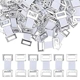 KQDRAVINE 100 Stück Elastische Binde Clips, Binden Verband Stretch Verbandklammern Fixierbinde für Bandagen Kompressionsbandagen Kreppbandagen Aluminium Schnalle Weiß