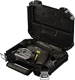 goobay 4in1 Mini-Akkuschrauber-Set 35 teilig - 28 Bits, 4 Vorsätze und 1 Adapter aus Chrom-Vanadium-Stahl - Pistolenform, 8 Nm Drehmoment, frontale LED-Beleuchtung - 77817