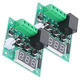 FELTECHELECTR 2 Stück Digitaler Thermostatregler Mit LCD Display Mikro Digital Temperaturregelplatine Und Temperatursensor Für Präzise Temperatursteuerung Heizung Und Kühlung