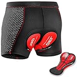 AstralGrip Radlerhose Herren Radsportshort Mit 5D Gel Sitzpolster, Elastische Radhose Schnelltrockende Atmungsaktiv, StoßFeste Design Herren Radunterhose Für Radsport, Fahrrad, Motorrad (M)