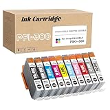 PFI-300-kompatible Tintenpatrone (Chip Zeigt Tintenstand An) Ersatz Für Canon PFI-300 PFI 300, Kompatibel Für ImagePROGRAF PRO-300-Drucker, Hohe Reichweite 500 Seiten 1set