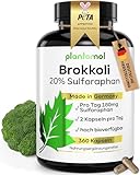 90mg Sulforaphan! 360 Sulforaphan Kapseln hochdosiert aus Brokkoli-Extrakt - Brokkoli Kapseln hochdosiert aus Brokkoli-Sprossen - 6 Monatsvorrat