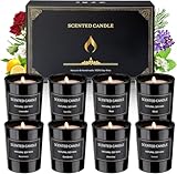 Dsclavacy Duftkerzen Geschenke für Frauen, 8 Pack 96.4 g Kerzen Set, Natürliches Sojawachs, Aromatherapie Kerzen für Geburtstag, Weihnachtsgeschenke