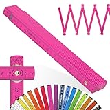 Metrie™ Zollstock Holz 2m lang mit Duplexteilung, BL52 Pink